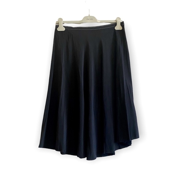Philosophy de Alberta Ferretti Black Silk Skirt, Size 8 - Picture 2 of 12